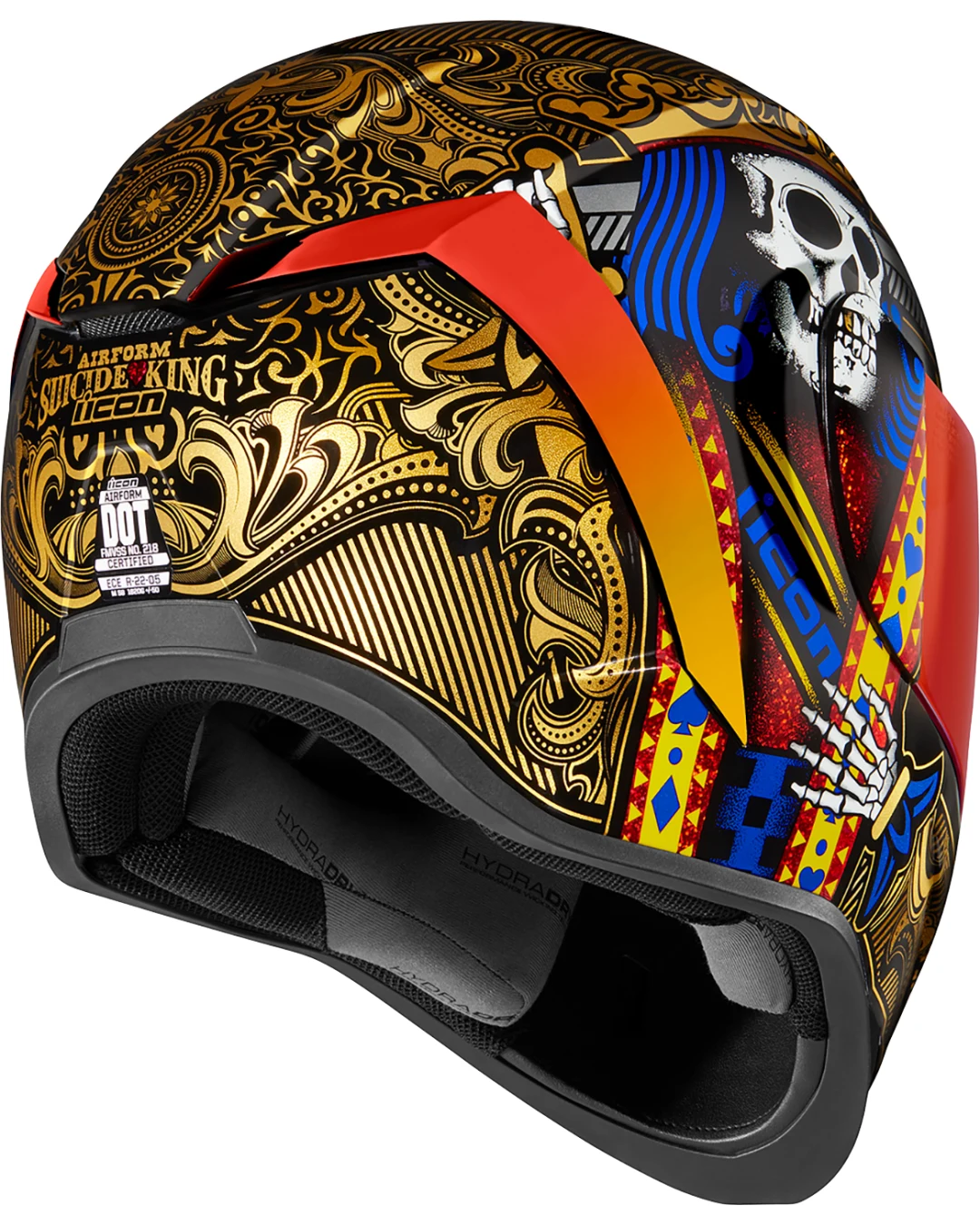 Каска ICON  AIRFORM SUICIDE KING GOLD