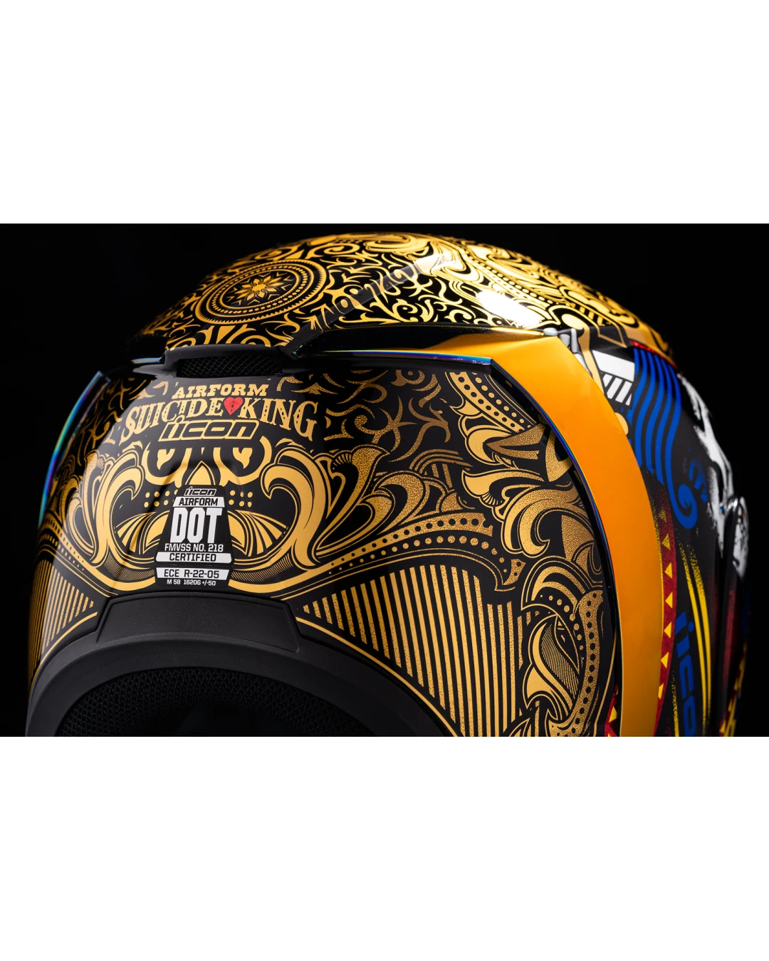 Каска ICON  AIRFORM SUICIDE KING GOLD
