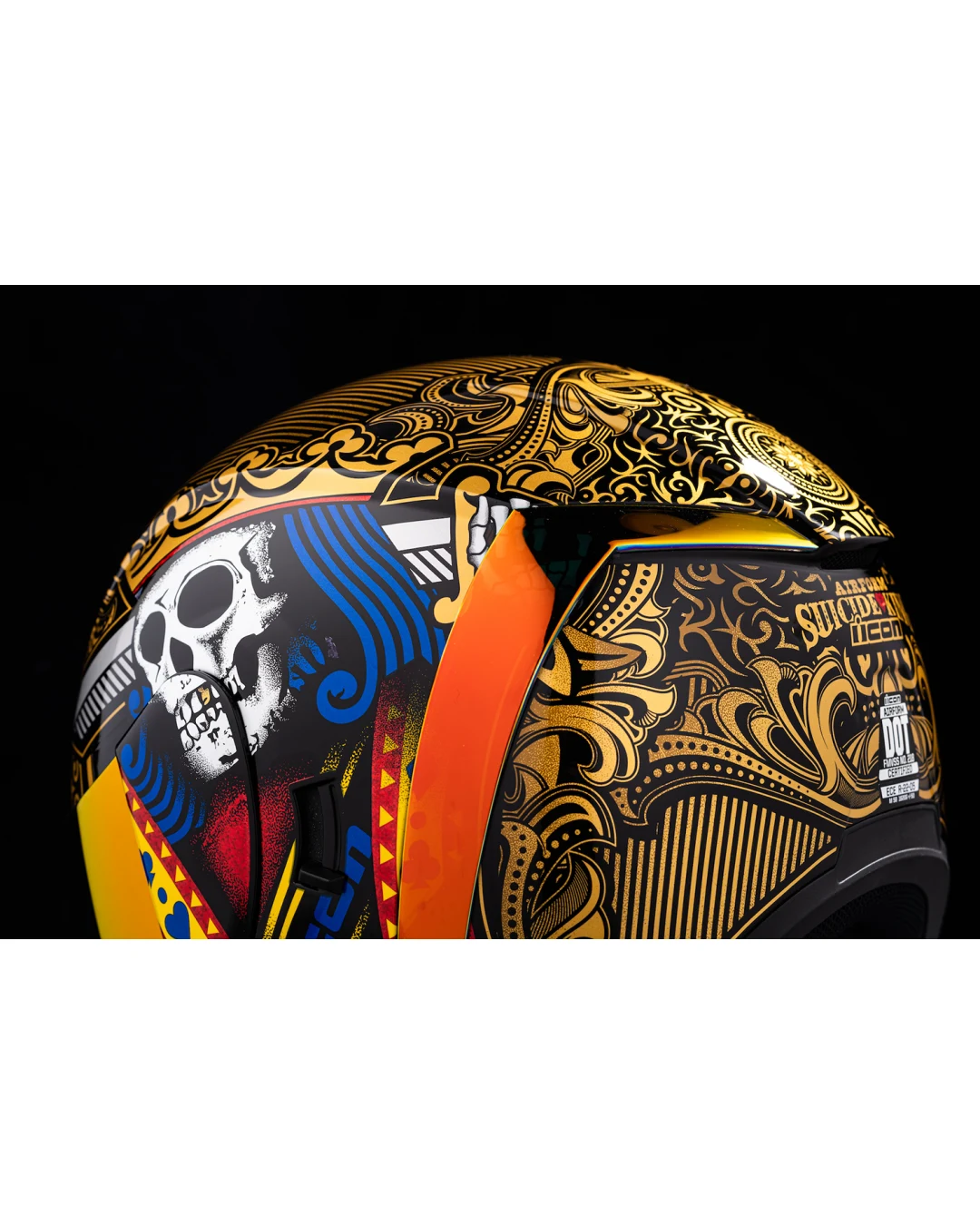 Каска ICON  AIRFORM SUICIDE KING GOLD