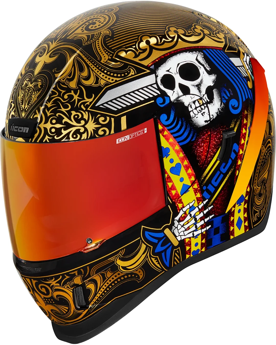 Каска ICON  AIRFORM SUICIDE KING GOLD