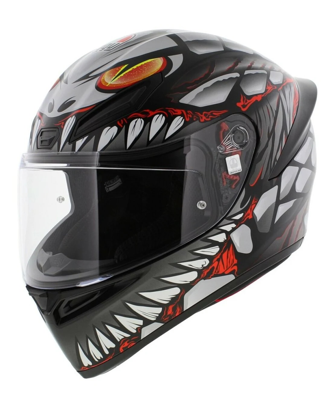 КАСКА K1 S E2206 - LYZARD MATT BLACK/GREY/RED
