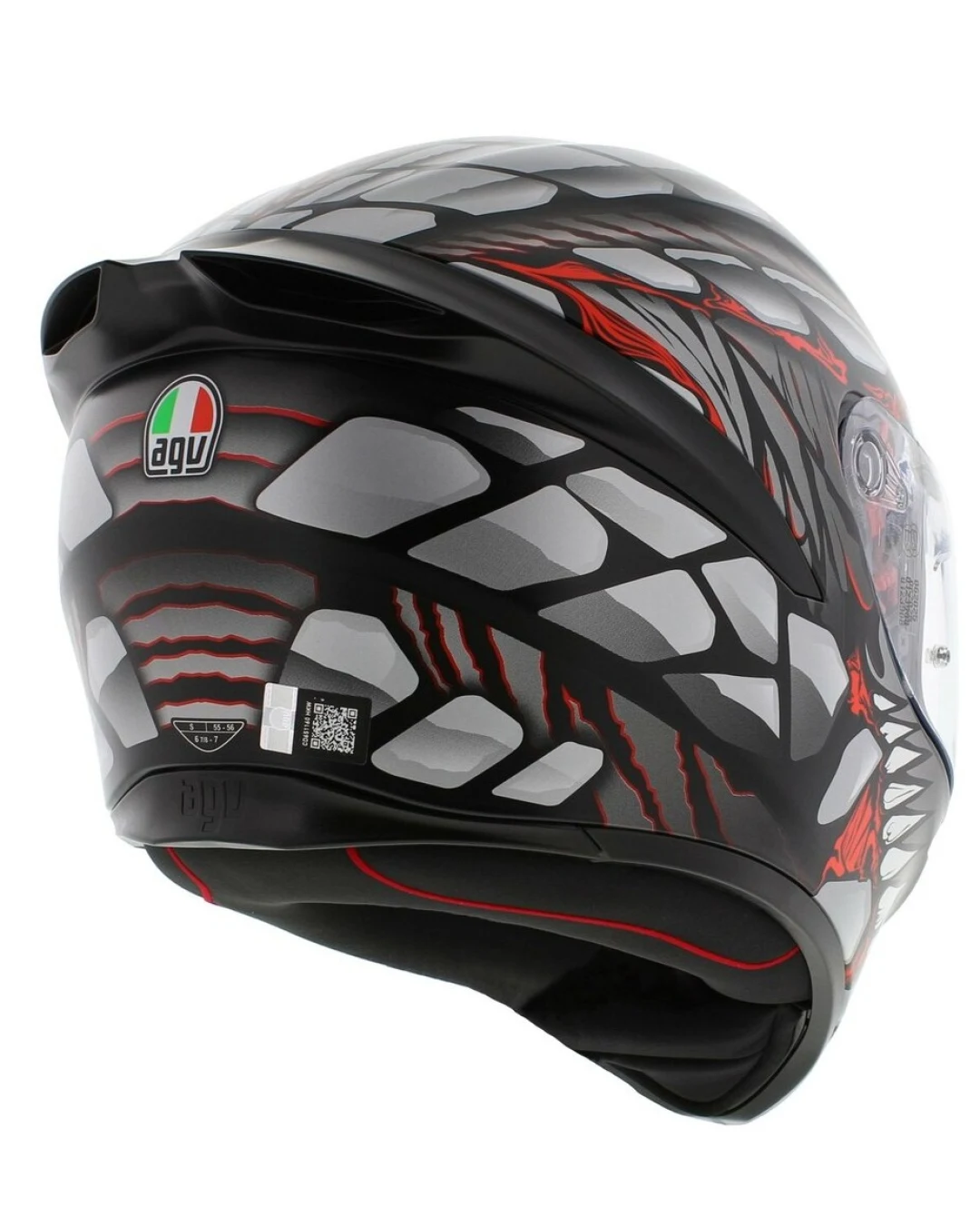 КАСКА K1 S E2206 - LYZARD MATT BLACK/GREY/RED