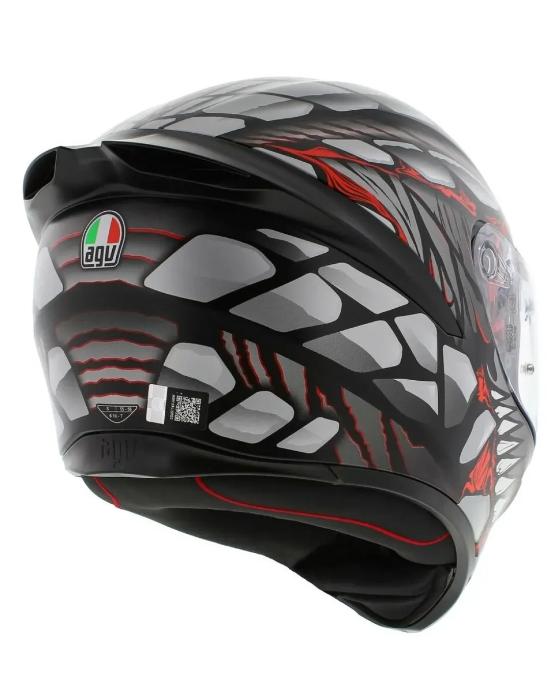 КАСКА K1 S E2206 - LYZARD MATT BLACK/GREY/RED