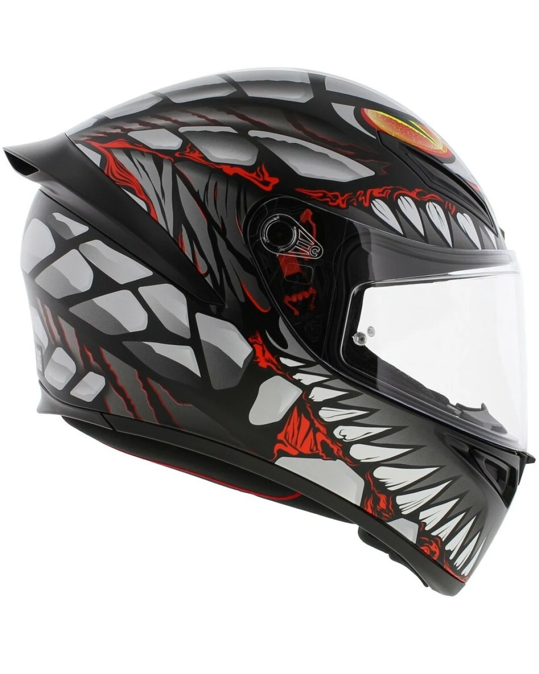 КАСКА K1 S E2206 - LYZARD MATT BLACK/GREY/RED