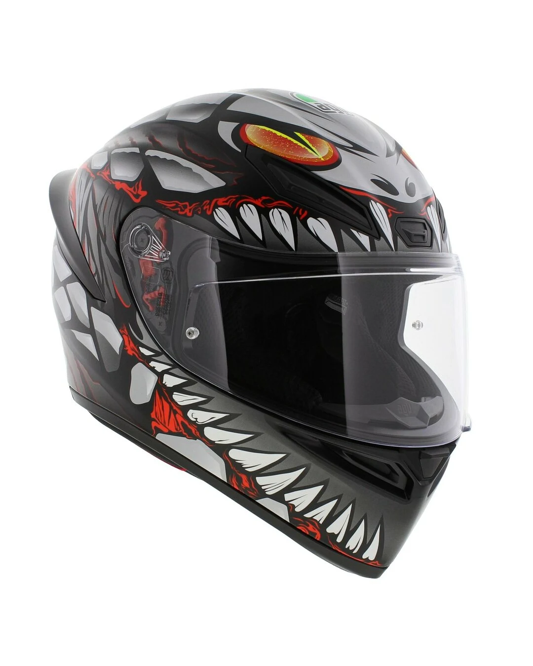 КАСКА K1 S E2206 - LYZARD MATT BLACK/GREY/RED