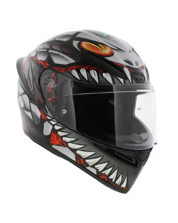 КАСКА K1 S E2206 - LYZARD MATT BLACK/GREY/RED
