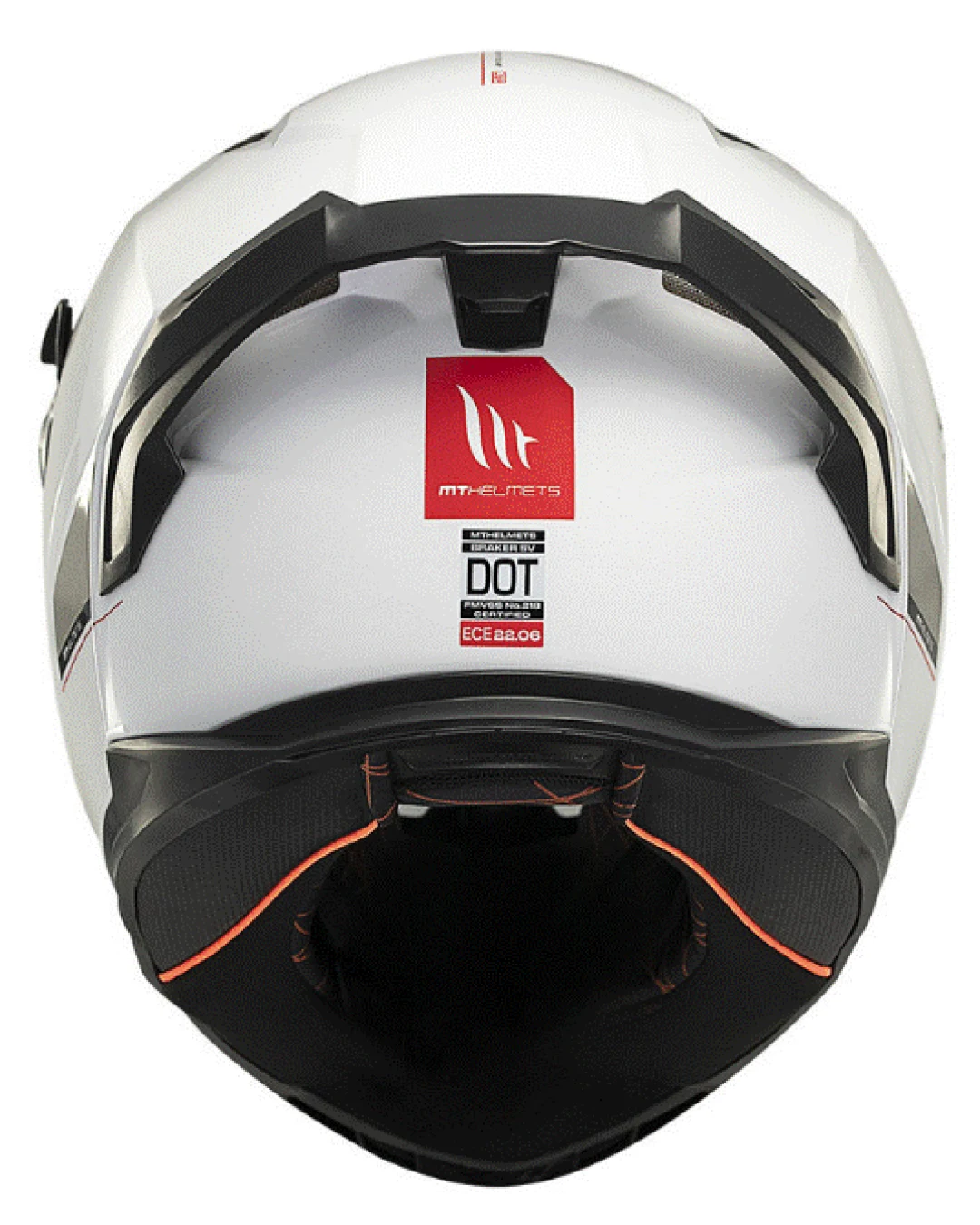 Каска MT BRAKER SV SOLID A0 GLOSS PEARL WHITE