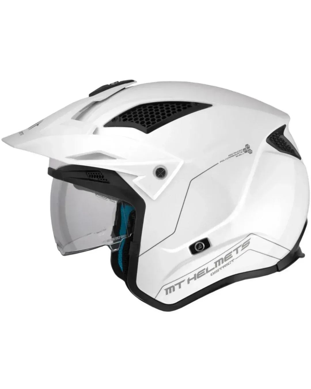 Каска скутер MT District SV S Solid A0 Gloss White
