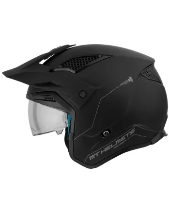 Каска скутер MT District SV S Solid A1 Black Matt