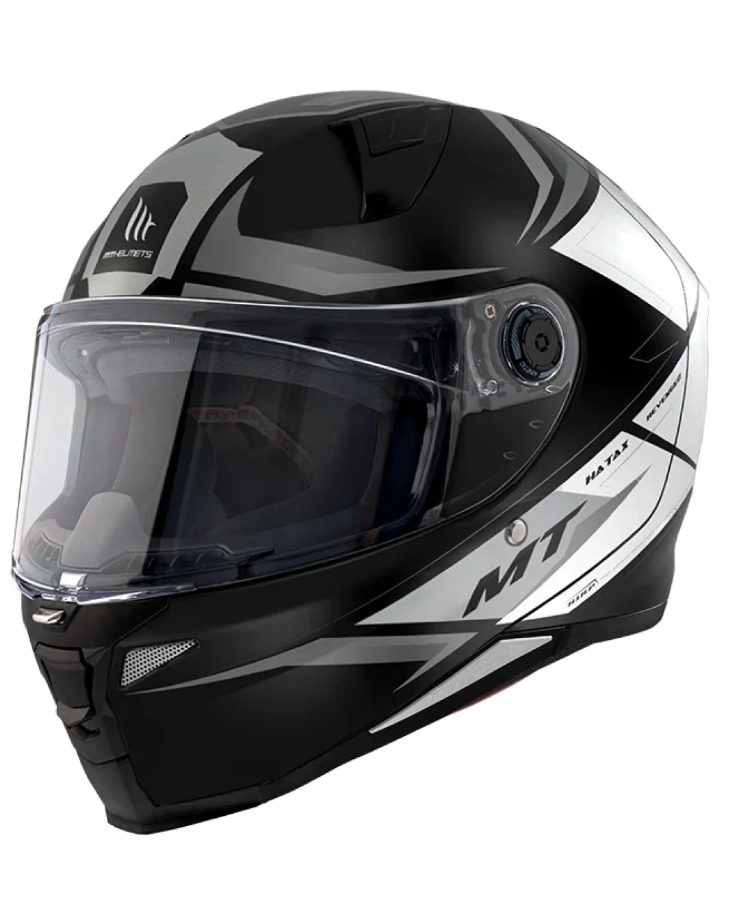 Каска MT REVENGE 2 S HATAX B2 BLACK/GREY/WHITE GLOSS