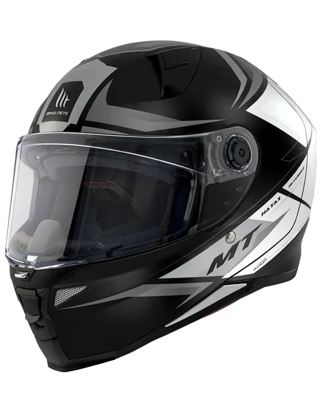 Каска MT REVENGE 2 S HATAX B2 BLACK/GREY/WHITE GLOSS