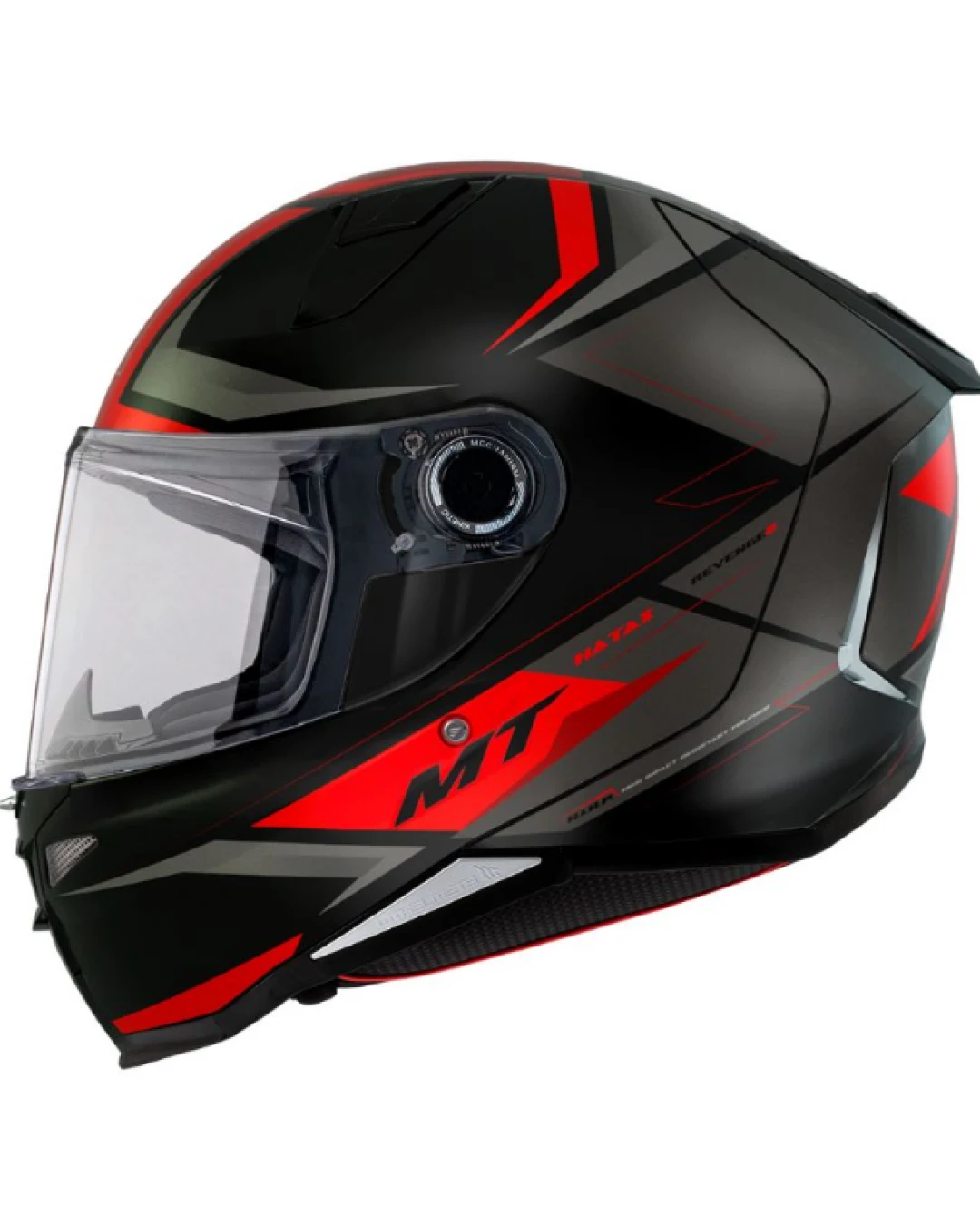 Каска MT REVENGE 2 S HATAX B5 BLACK/GREY/RED MATT
