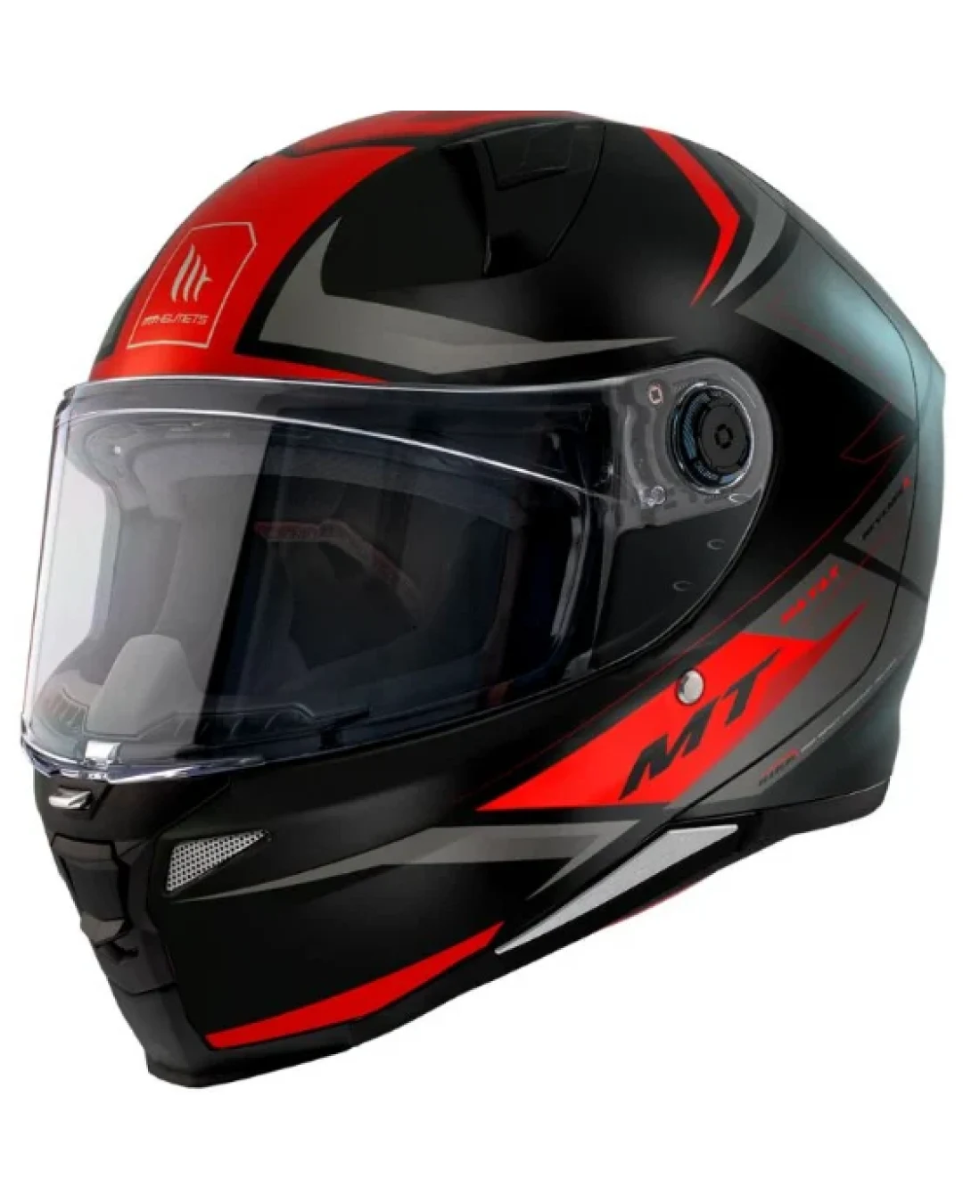 Каска MT REVENGE 2 S HATAX B5 BLACK/GREY/RED MATT