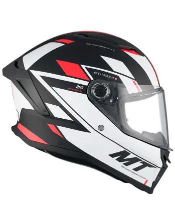 Каска MT STINGER 2 ZIVZE B5 MATT BLACK/WHITE/RED