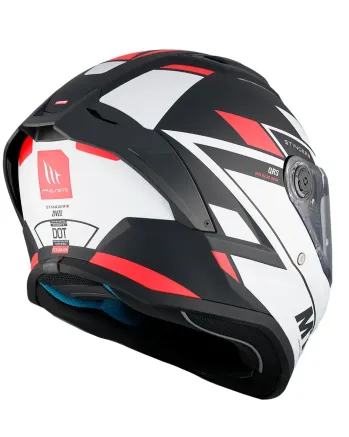Каска MT STINGER 2 ZIVZE B5 MATT BLACK/WHITE/RED