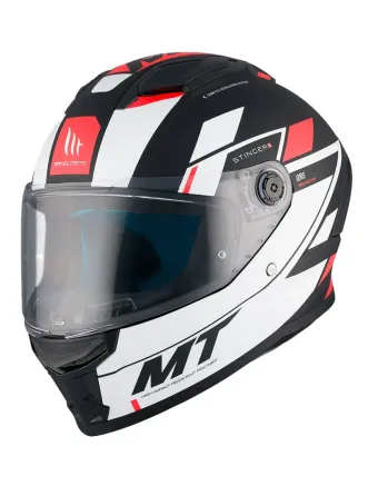 Каска MT STINGER 2 ZIVZE B5 MATT BLACK/WHITE/RED