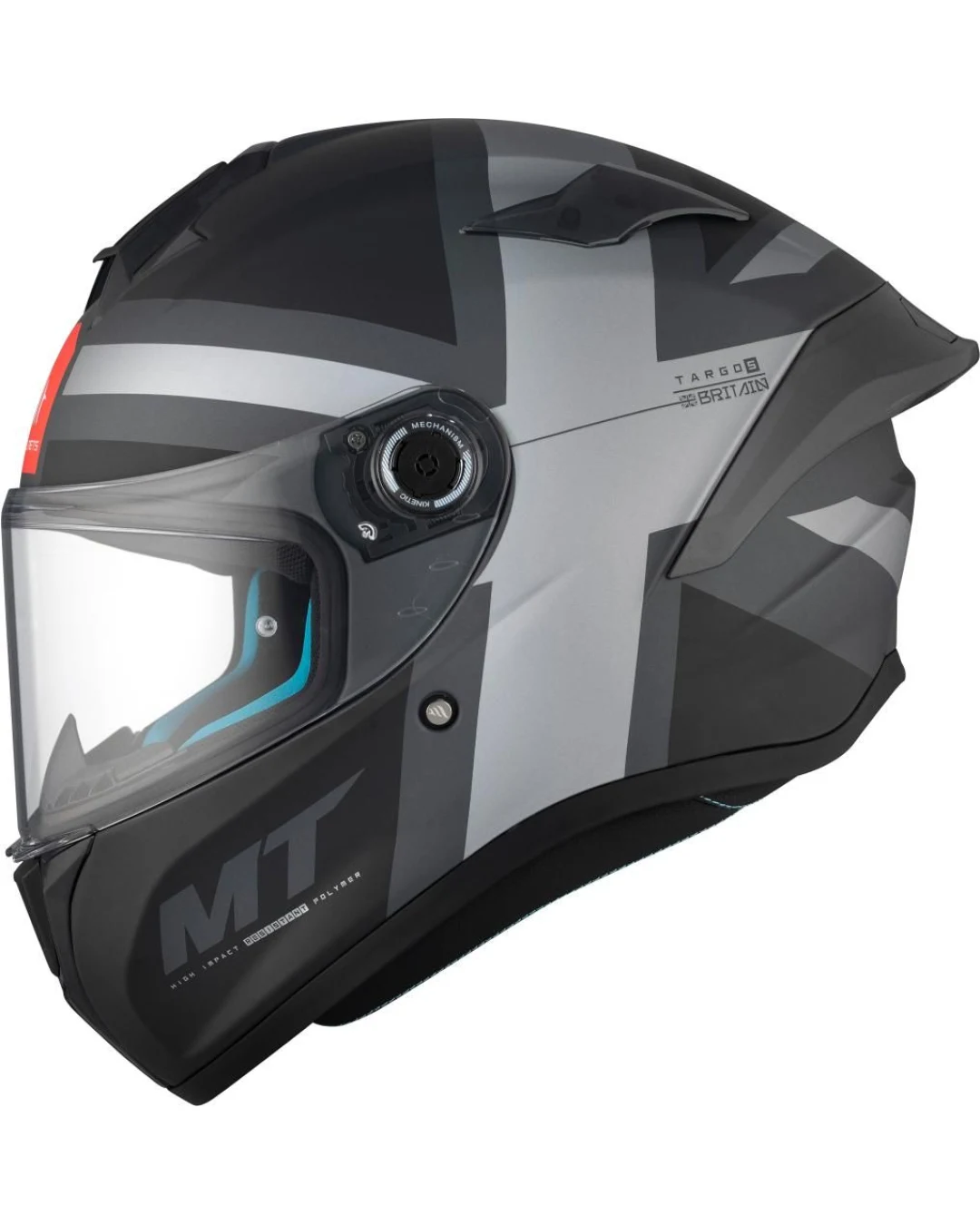 Каска MT TARGO S BRITAIN C2 MATT BLACK/GRAY