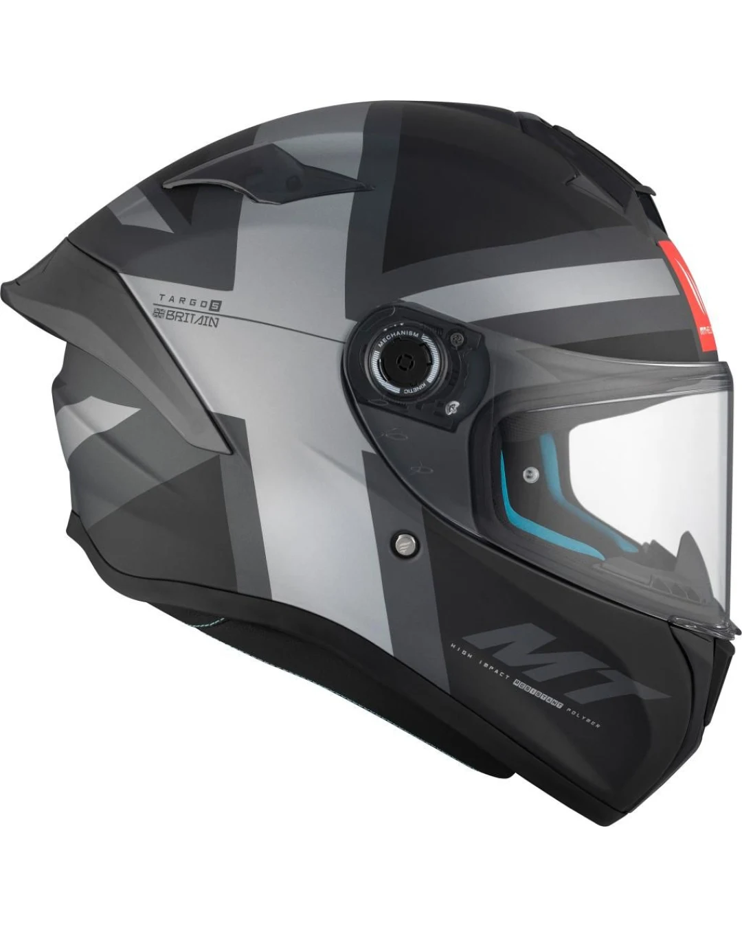 Каска MT TARGO S BRITAIN C2 MATT BLACK/GRAY