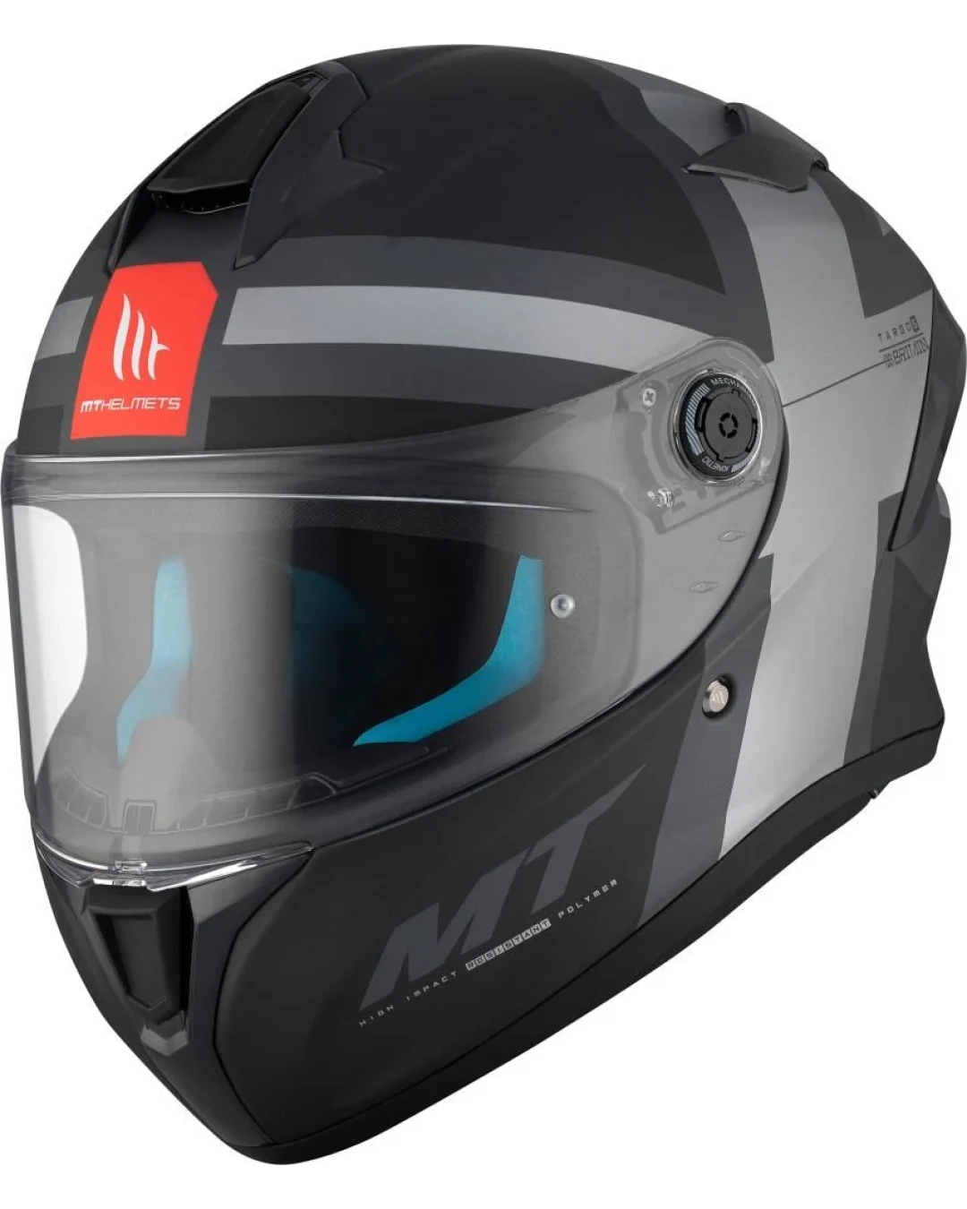 Каска MT TARGO S BRITAIN C2 MATT BLACK/GRAY