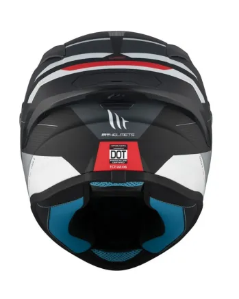 Каска MT TARGO S KAY B2 MATT BLACK/WHITE/RED