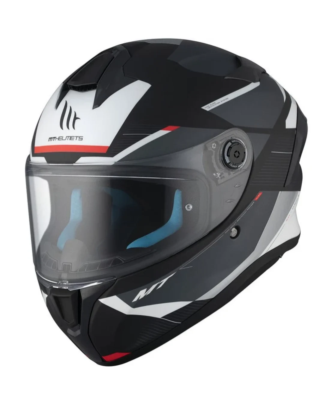 Каска MT TARGO S KAY B2 MATT BLACK/WHITE/RED