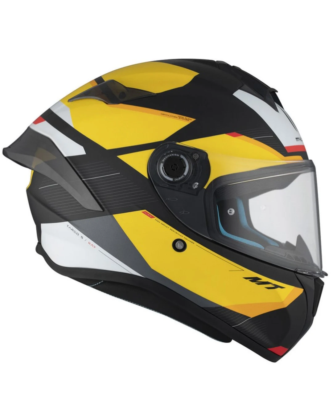 Каска MT TARGO S KAY B3 MATT BLACK/YELLOW