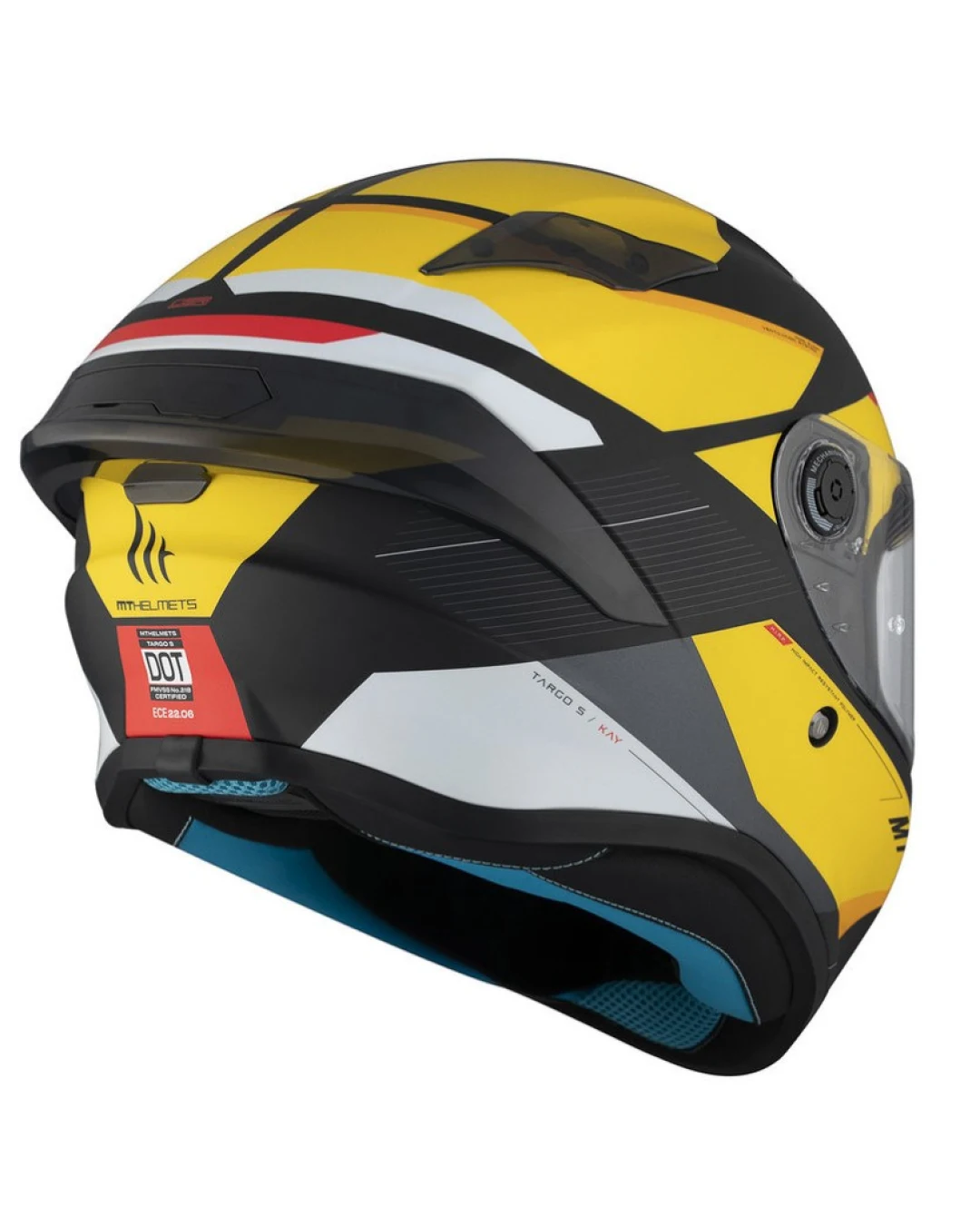 Каска MT TARGO S KAY B3 MATT BLACK/YELLOW