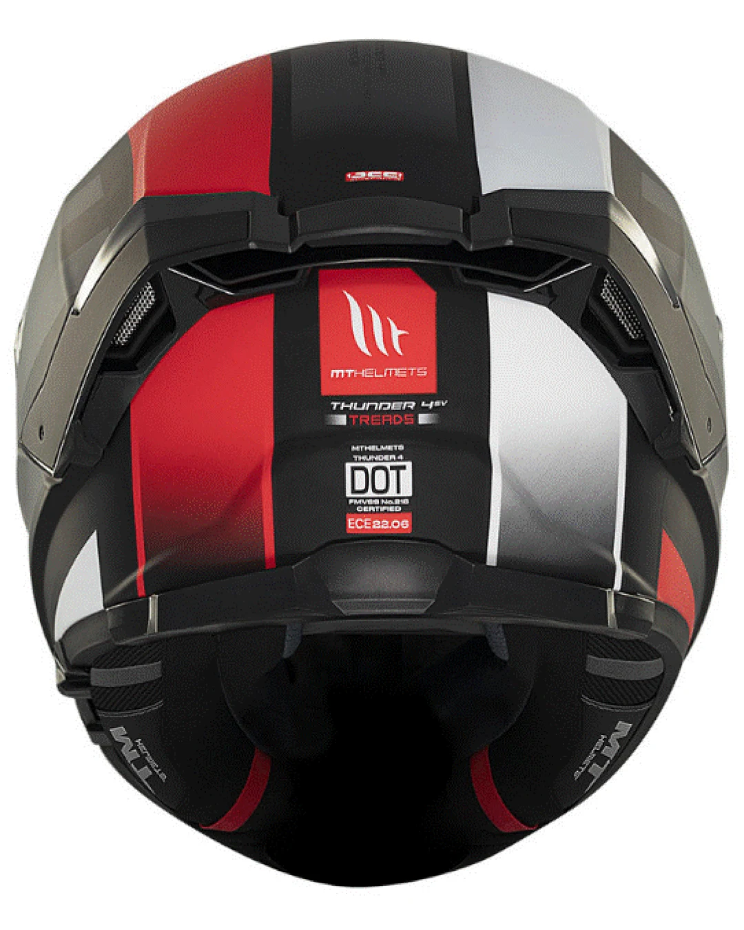 Каска MT THUNDER 4 SV TREADS B5 MATT GREY/RED