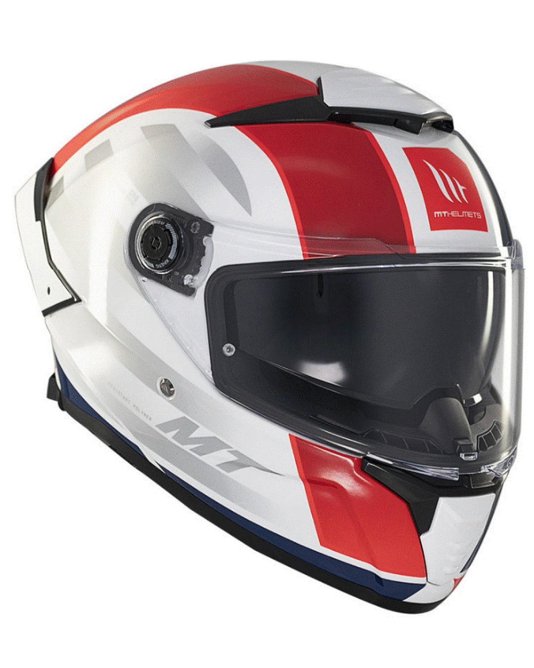 Каска MT THUNDER 4 SV TREADS C7 GLOSS WHITE/BLUE/RED