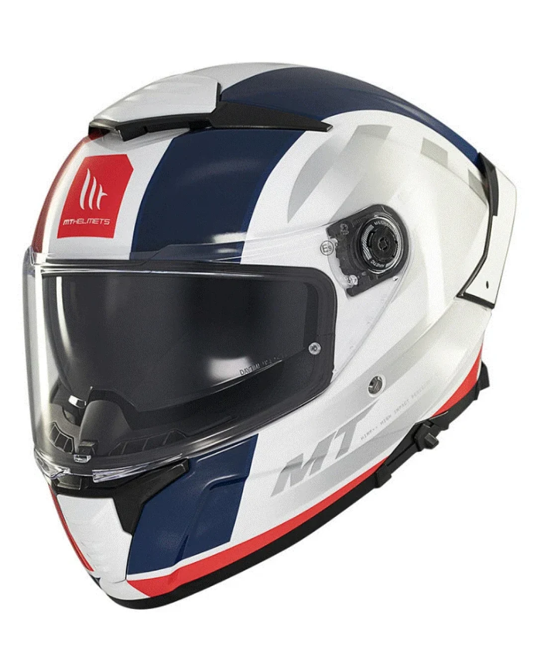 Каска MT THUNDER 4 SV TREADS C7 GLOSS WHITE/BLUE/RED