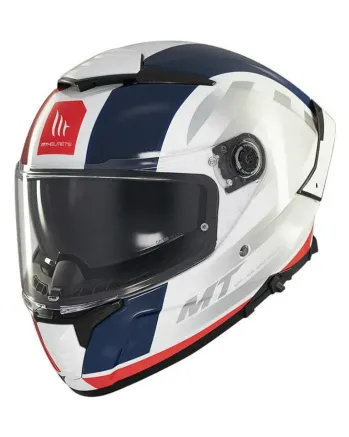Каска MT THUNDER 4 SV TREADS C7 GLOSS WHITE/BLUE/RED