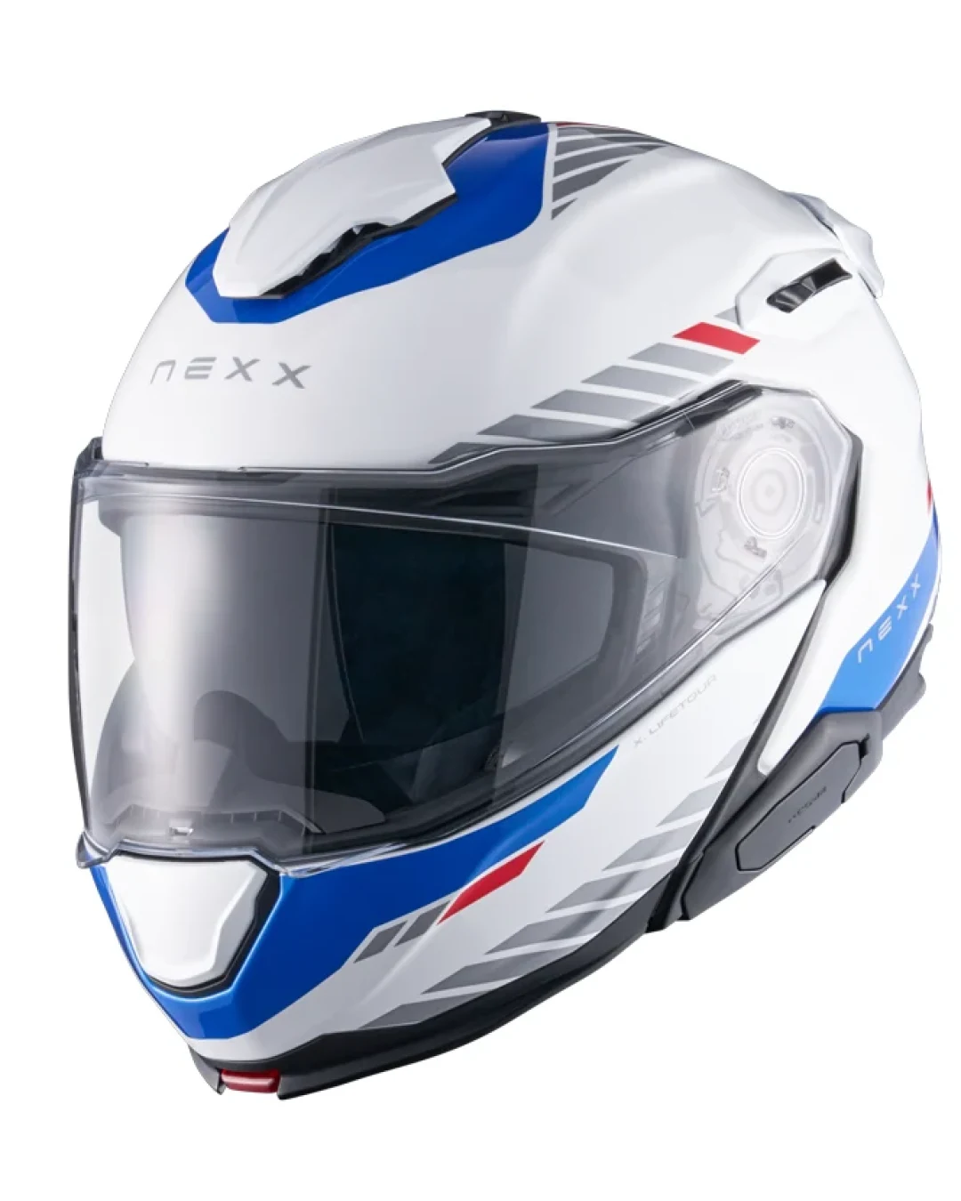Каска NEXX X.LIFETOUR FLIP UP GLOBE WHITE BLUE