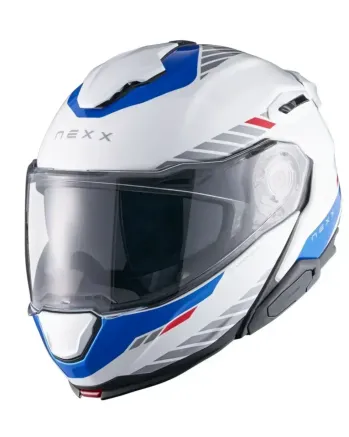 Каска NEXX X.LIFETOUR FLIP UP GLOBE WHITE BLUE