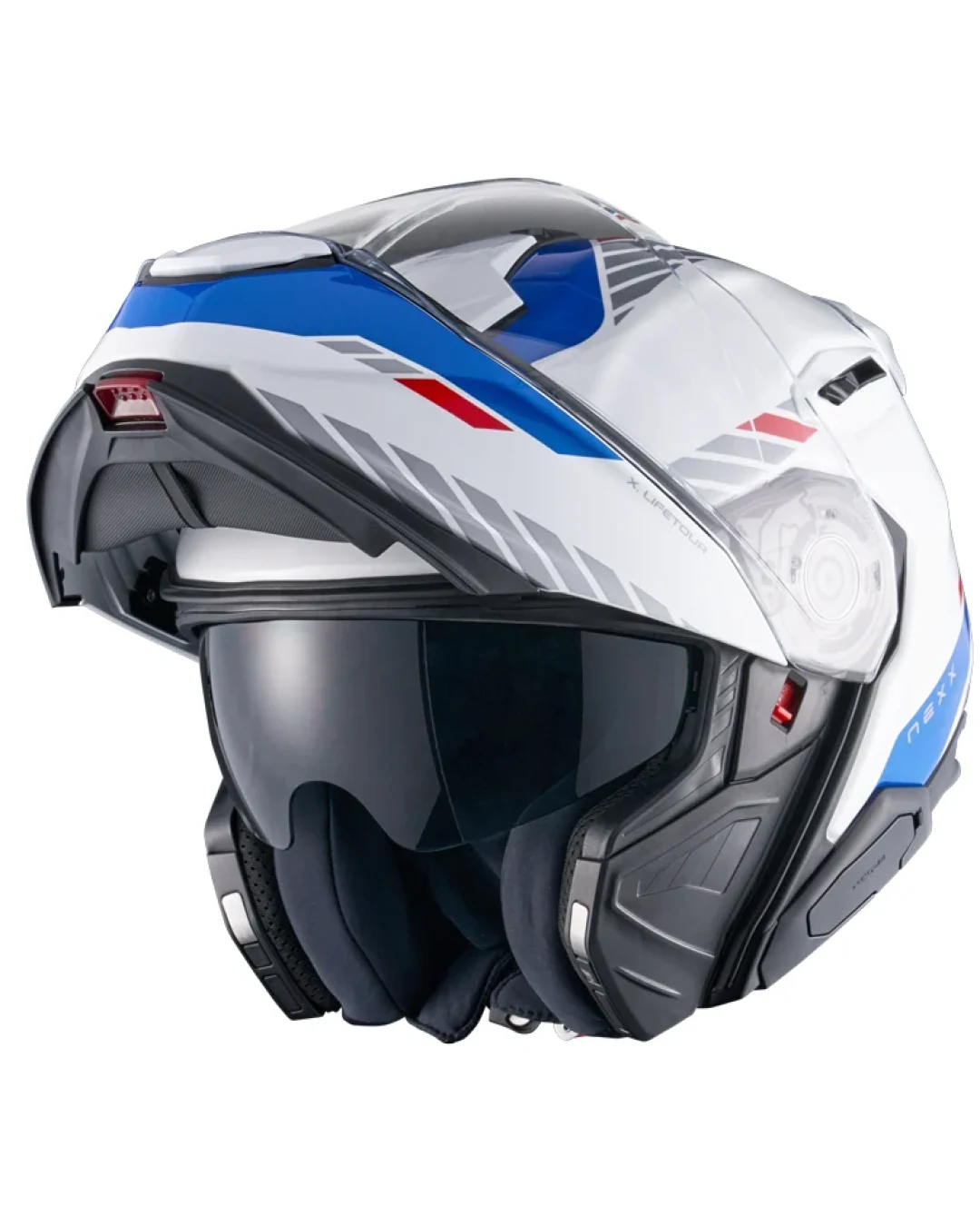 Каска NEXX X.LIFETOUR FLIP UP GLOBE WHITE BLUE