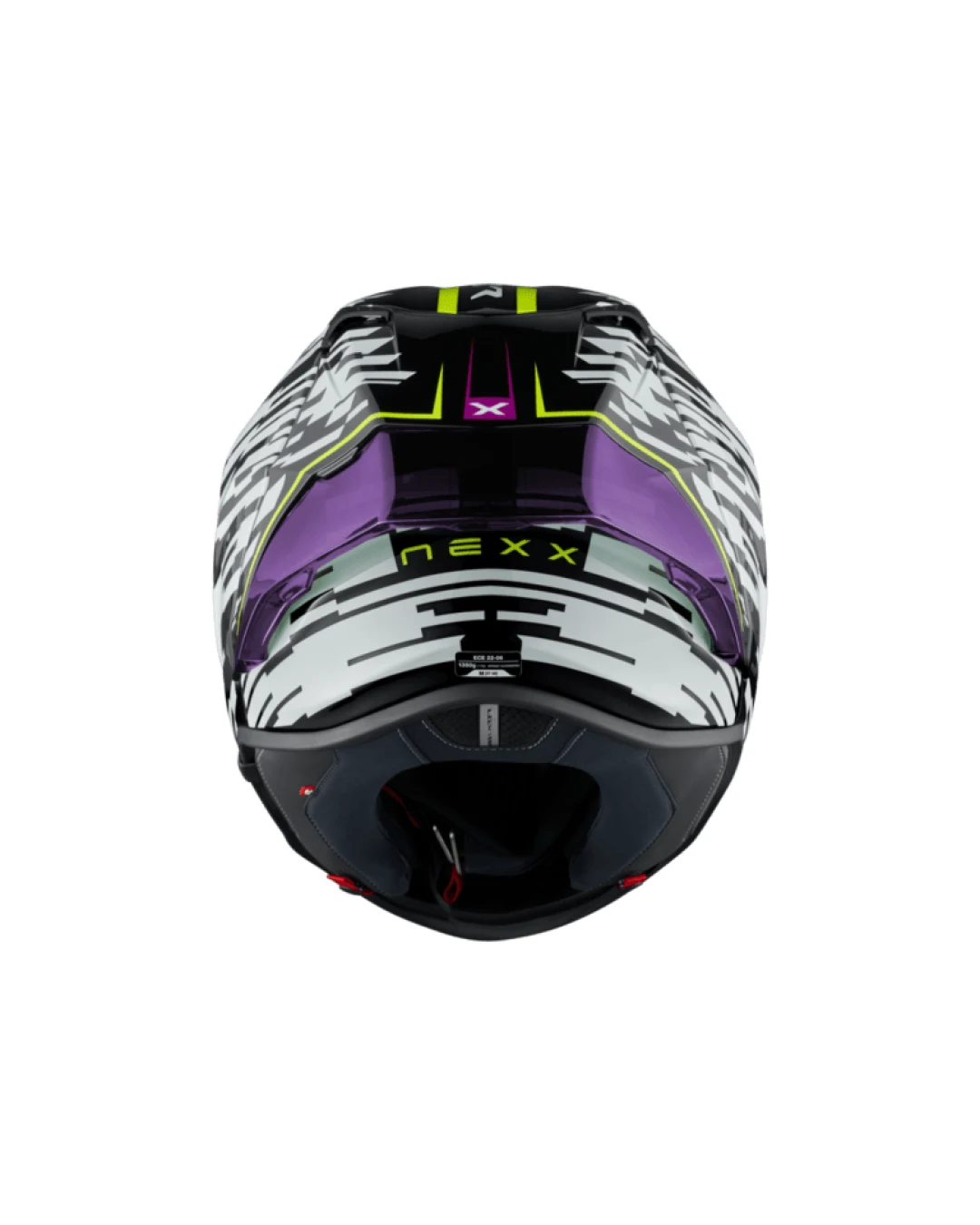 Каска NEXX X.R3R GLITCH RACER WHITE/NEON