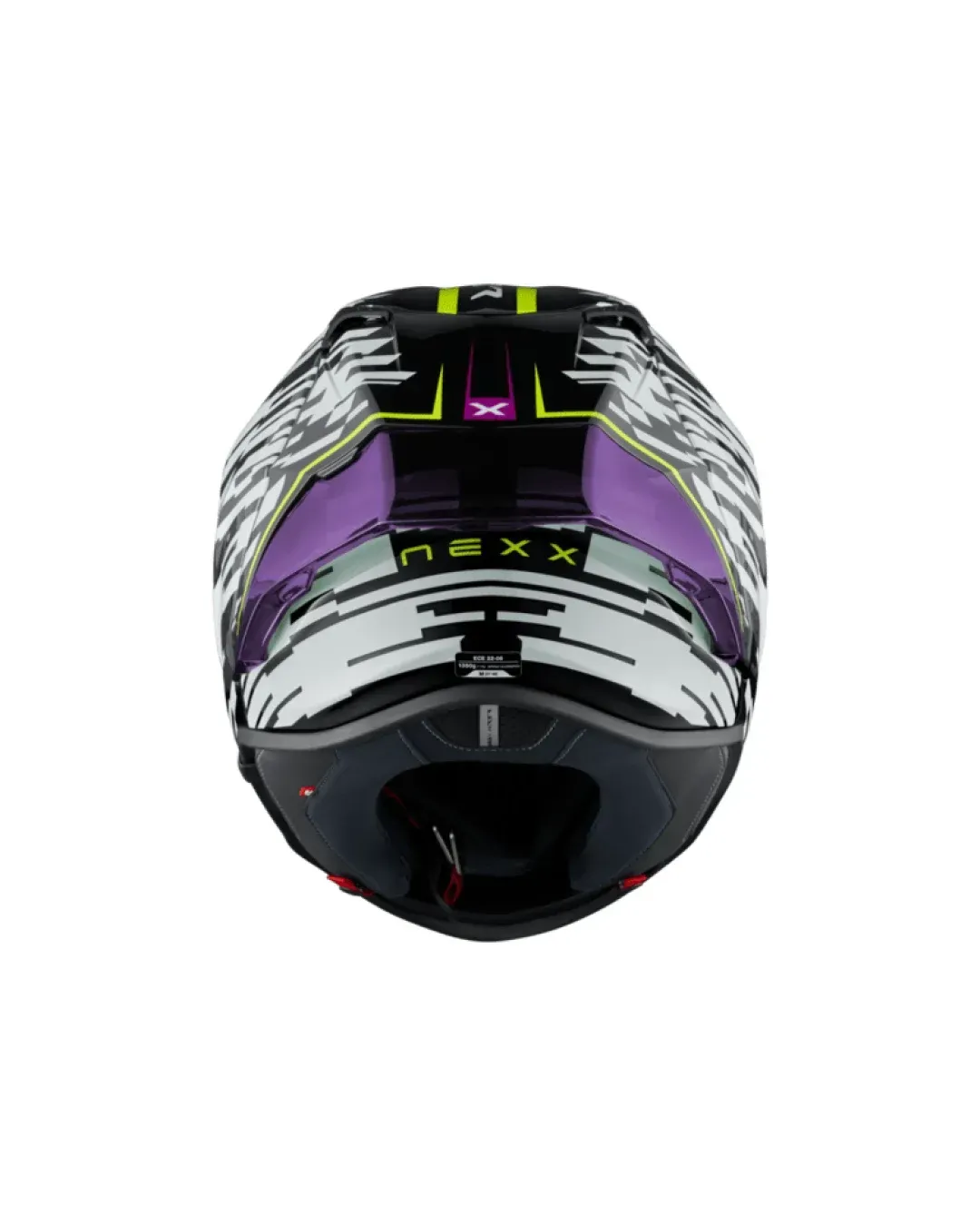 Каска NEXX X.R3R GLITCH RACER WHITE/NEON