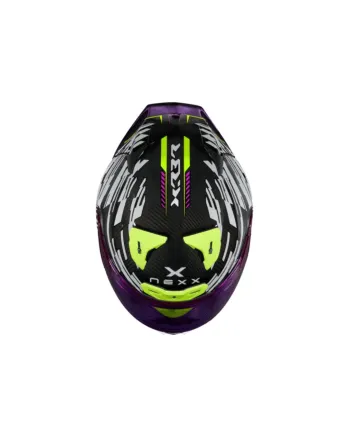 Каска NEXX X.R3R GLITCH RACER WHITE/NEON