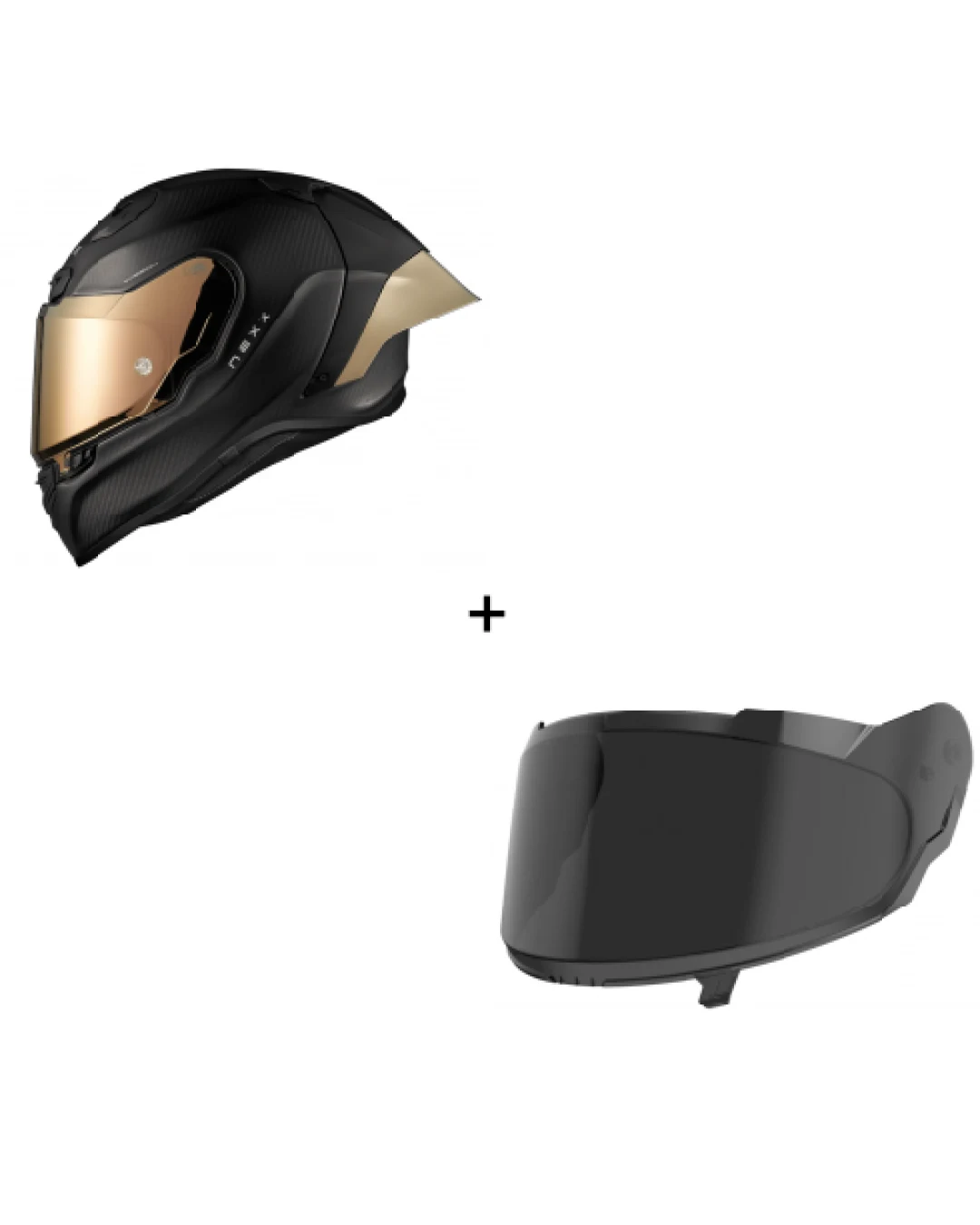 Каска NEXX X.R3R ZERO PRO 2 CARBON GOLD + Визьор SMOKE