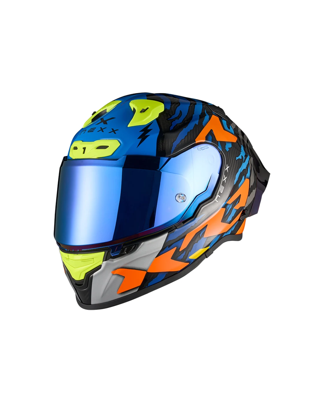 Каска NEXX X.R3R ZIGER ORANGE/BLUE