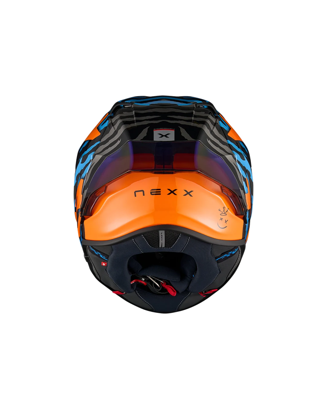 Каска NEXX X.R3R ZIGER ORANGE/BLUE