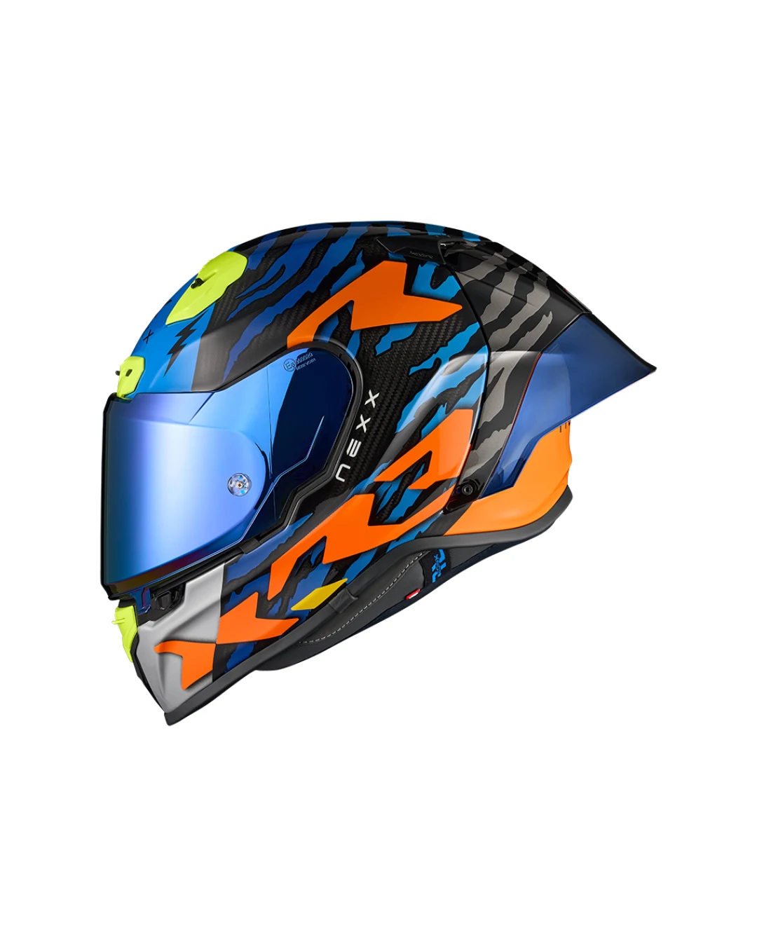Каска NEXX X.R3R ZIGER ORANGE/BLUE