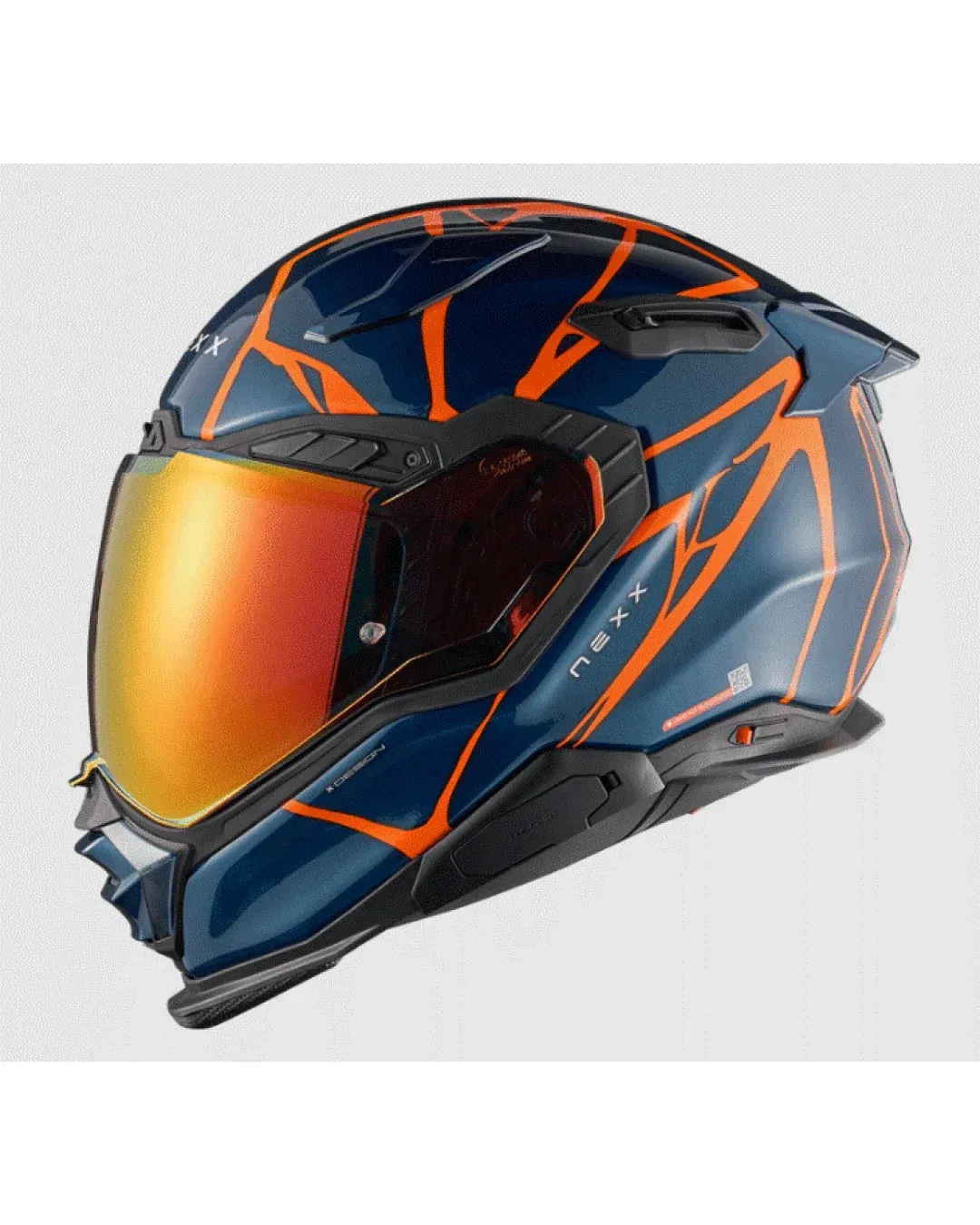 Каска NEXX X.WST3 B-SIDE BLUE TEAL/ORANGE