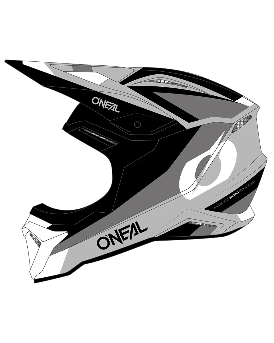 Каска O'NEAL 1SERIES STREAM BLACK/GRAY V.24