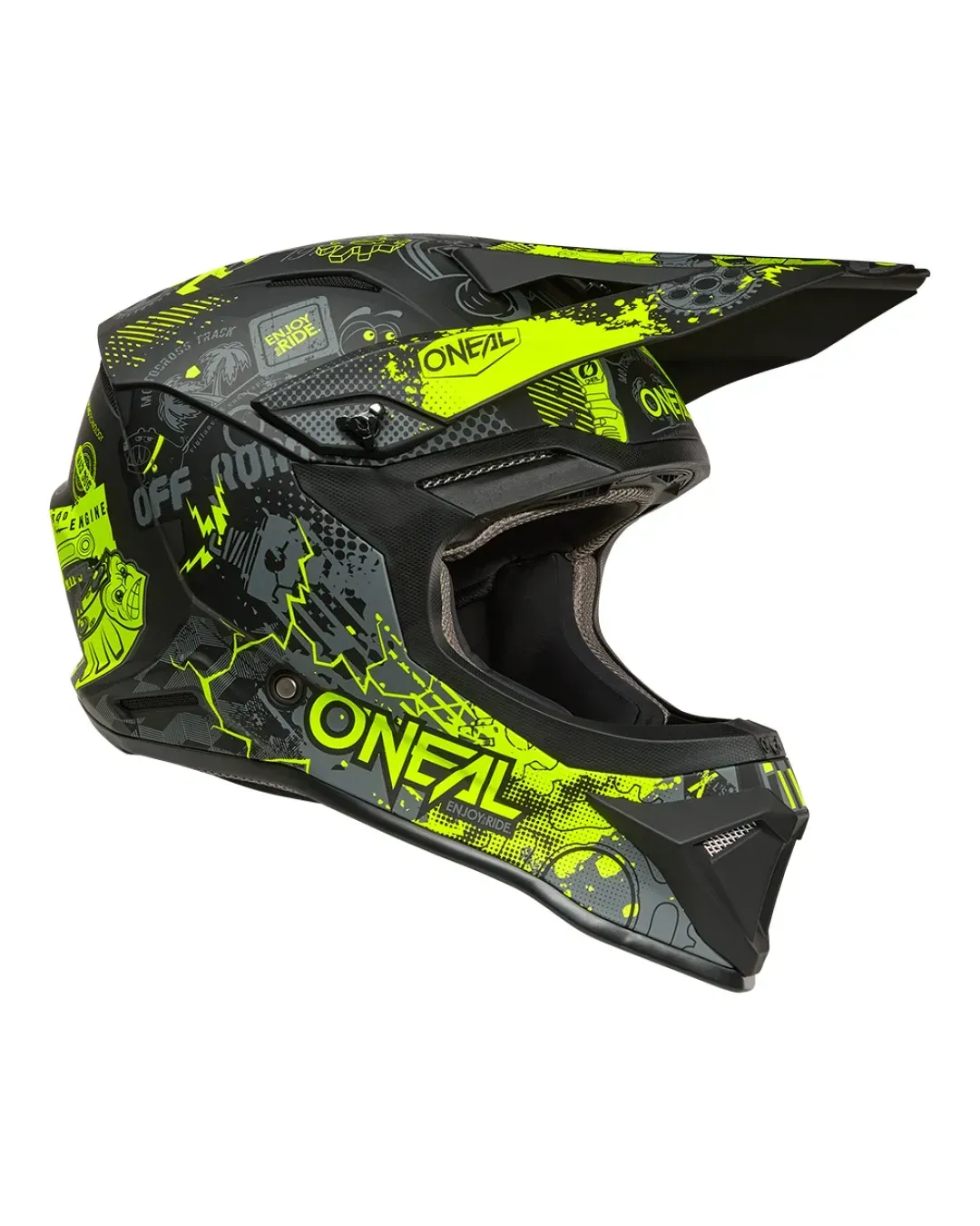 Каска O'NEAL 1SERIES VIBRANT BLACK/NEON YELLOW V.26