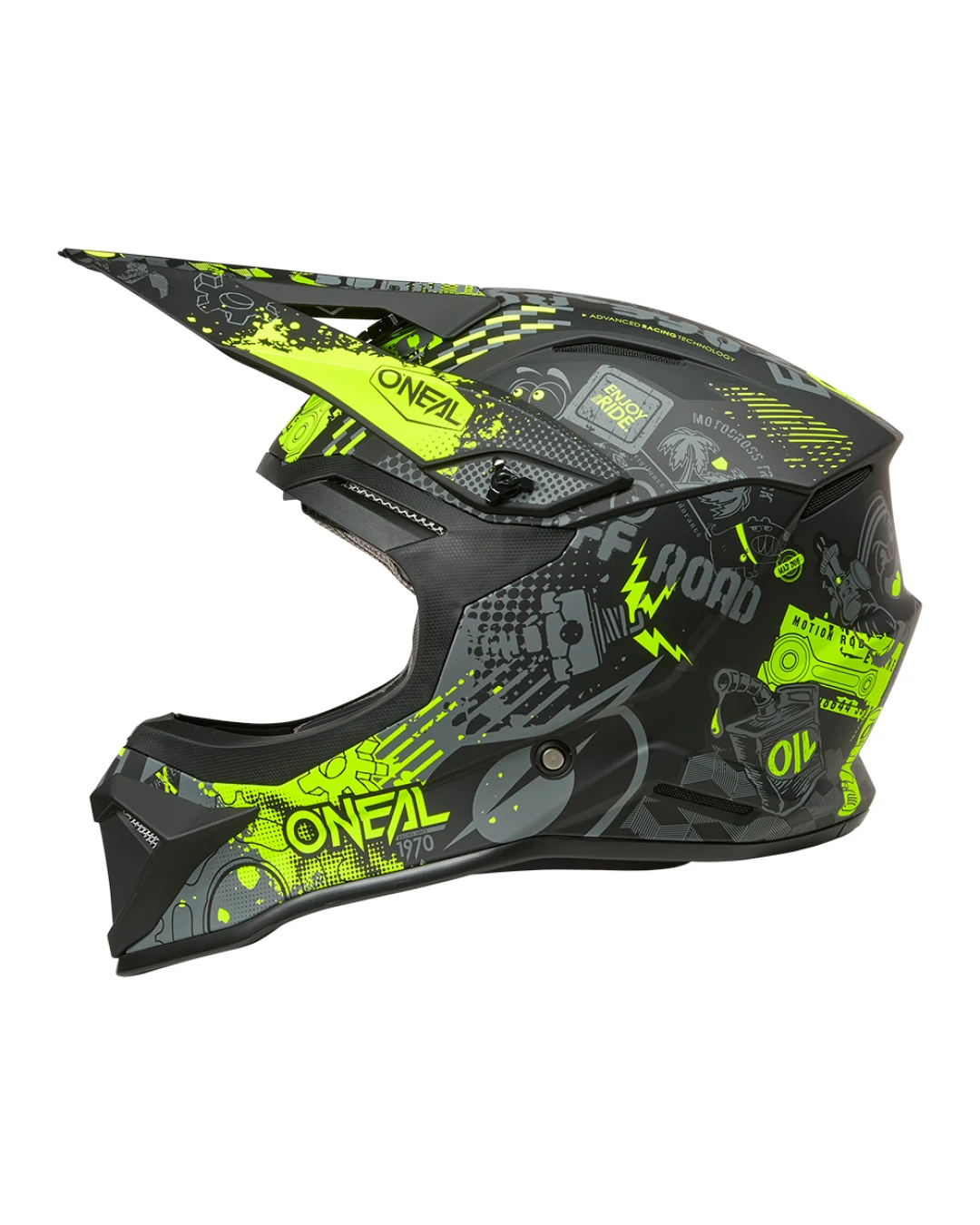 Каска O'NEAL 1SERIES VIBRANT BLACK/NEON YELLOW V.26