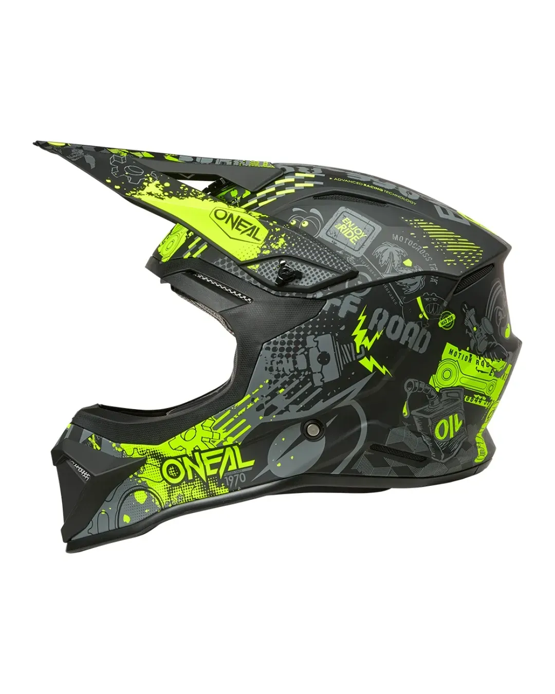 Каска O'NEAL 1SERIES VIBRANT BLACK/NEON YELLOW V.26