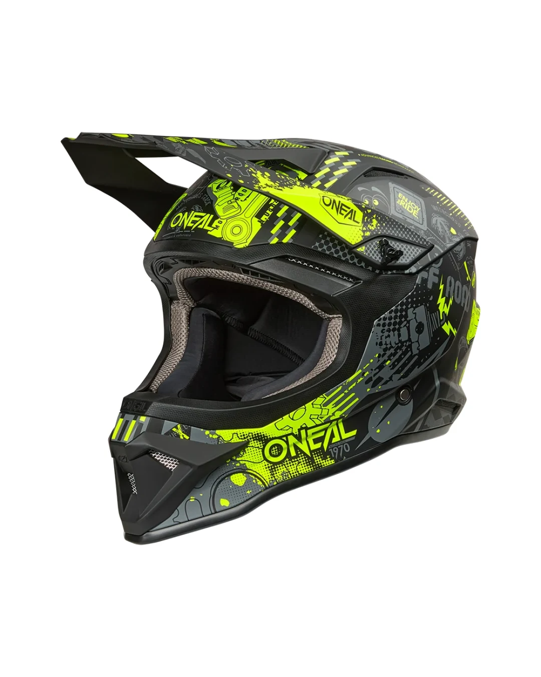 Каска O'NEAL 1SERIES VIBRANT BLACK/NEON YELLOW V.26