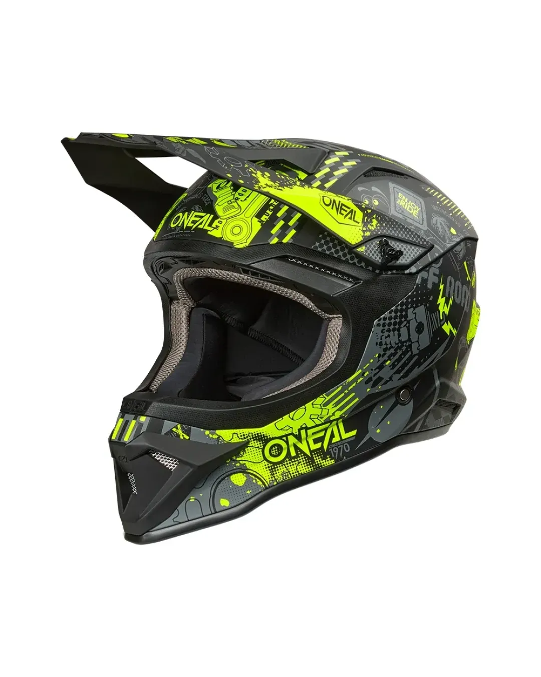 Каска O'NEAL 1SERIES VIBRANT BLACK/NEON YELLOW V.26