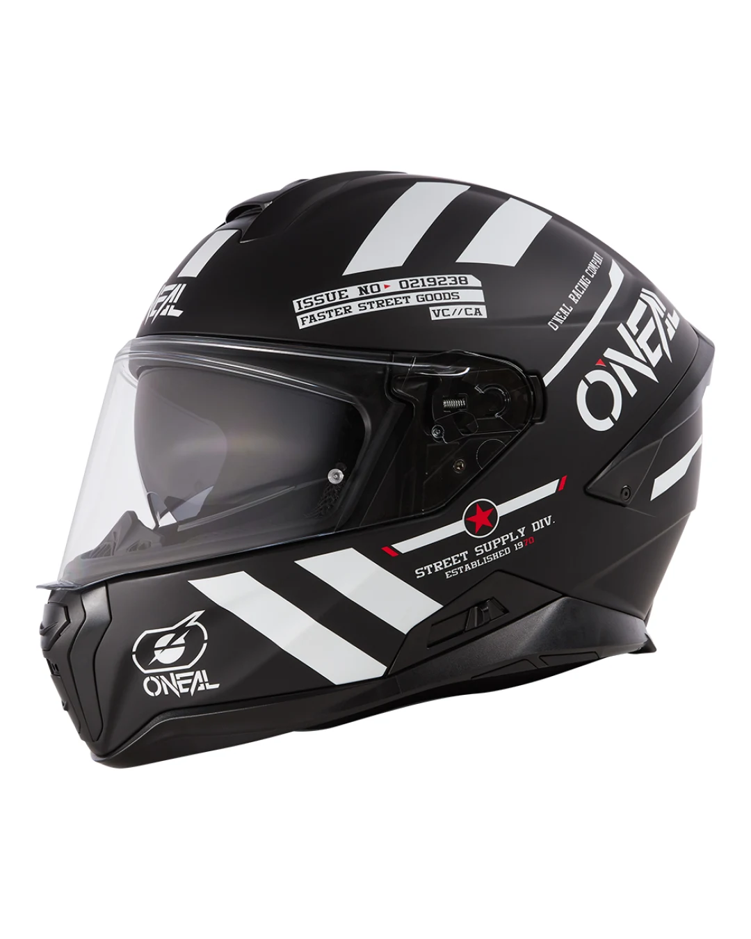 Каска O'NEAL CHALLENGER WARHAWK BLACK/WHITE/RED V.24