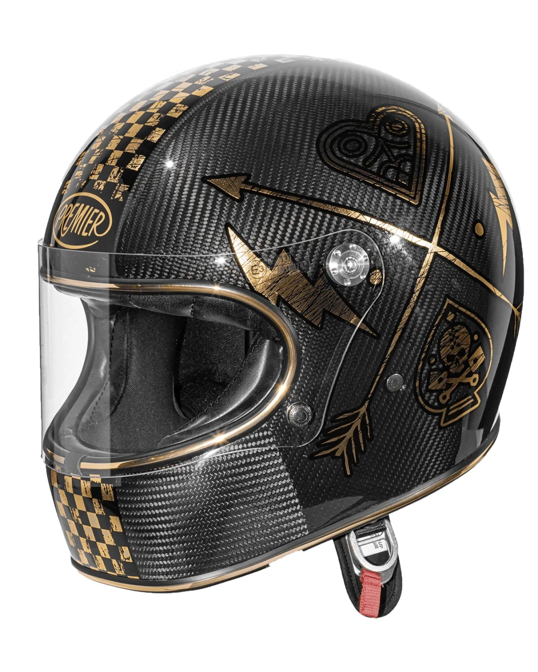 Каска PREMIER TROPHY CARBON NX GOLD CHROMED